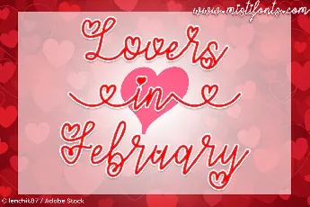 Lovers in February font