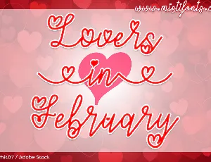 Lovers in February font