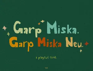 Garp Miska Demo font