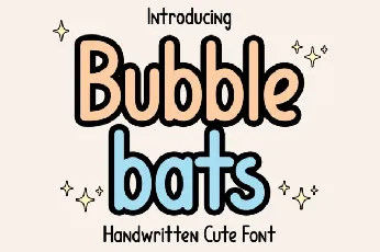 Bubble Bats Display font