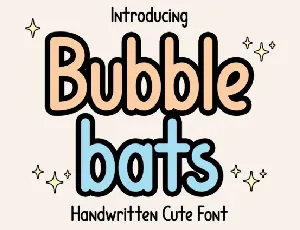 Bubble Bats Display font