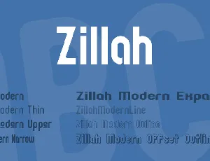 Zillah font