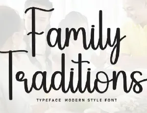 Family Traditions Script font