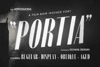 Portia Film Noir Inspired font