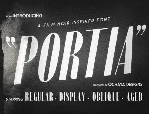 Portia Film Noir Inspired font