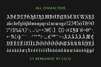 CS Bergamot font