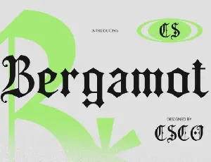 CS Bergamot font