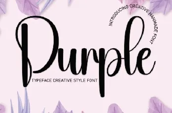 Purple Script font