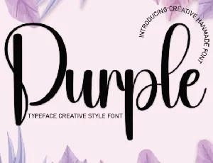 Purple Script font