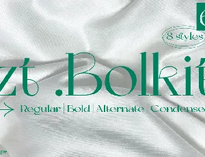 Bolkit font