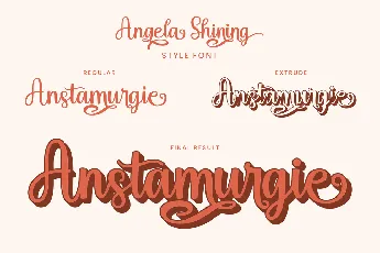 Angela Shining font