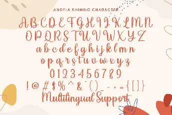 Angela Shining font