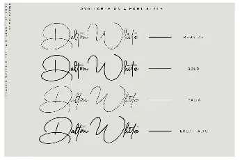 Dalton White font