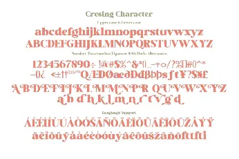 Cresing font