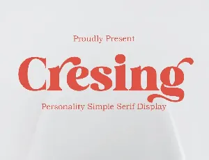 Cresing font