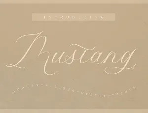 Mustang Script font