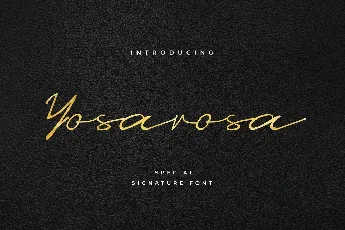 Yosarosa Special Signature font