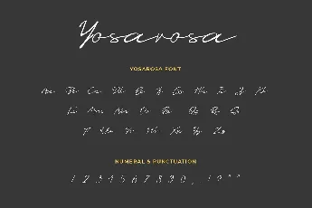 Yosarosa Special Signature font