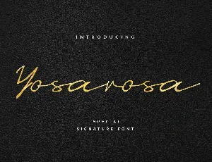 Yosarosa Special Signature font