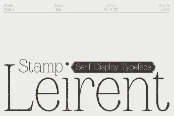 Leirent Stamp font