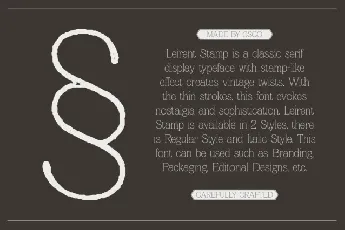 Leirent Stamp font