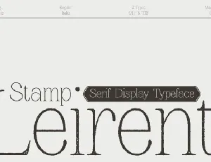 Leirent Stamp font