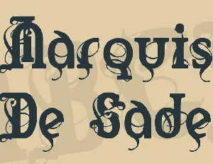 Marquis De Sade font