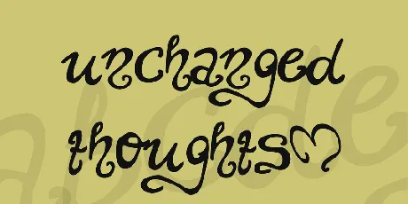 unchanged thoughts$ font