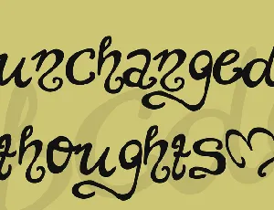 unchanged thoughts$ font