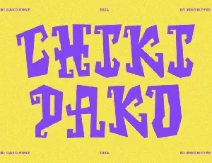 Chiki Dako font