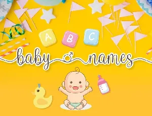 Baby Names Calligraphy font