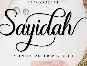 Sayidah Lovely Script font