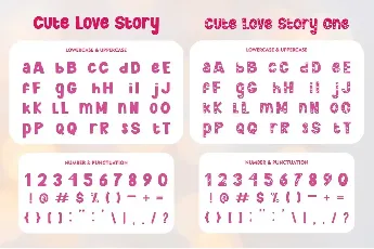 Cute Love Story font