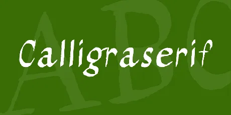 Calligraserif font