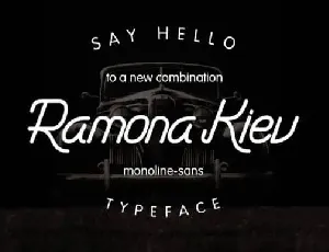 Ramona Kiev – Monoline font