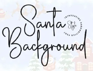 Santa Background Script font