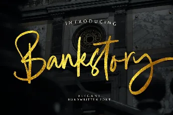 Bankstory Elegant Handwritten Script font