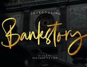 Bankstory Elegant Handwritten Script font