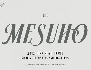 Mesuho font