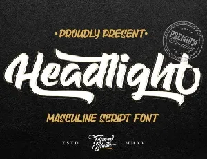 Headlight Script font