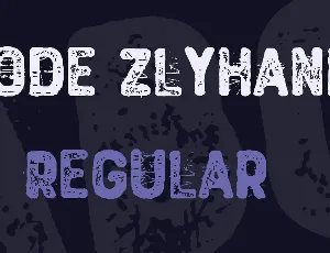 Code Zlyhania font