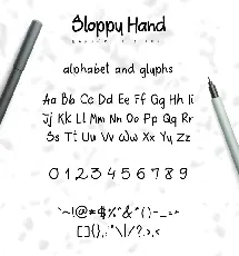 Sloppy Hand Free font