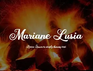 Mariane Lusia Script font