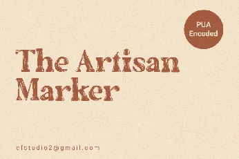 The Artisan Marker Serif font