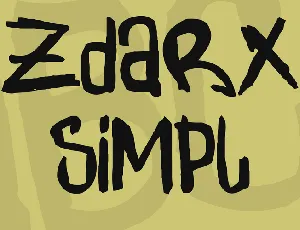 Zdarx Simpl font