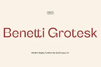 Benetti font