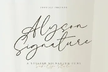 Alyson Signature font