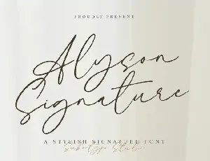 Alyson Signature font