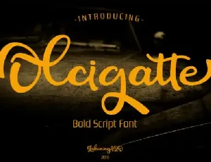 Olcigatte Bold Script font