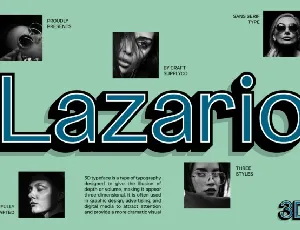 Lazario 3D font